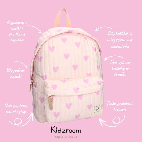 Plecak dla dzieci L Magical Heart pink KIDZROOM