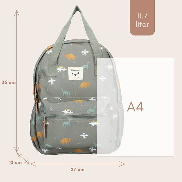 Plecak dla dzieci L Small Dino Green KIDZROOM