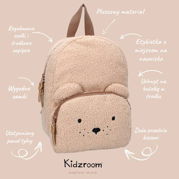 Plecak dla dzieci Comfort Friends brown KIDZROOM
