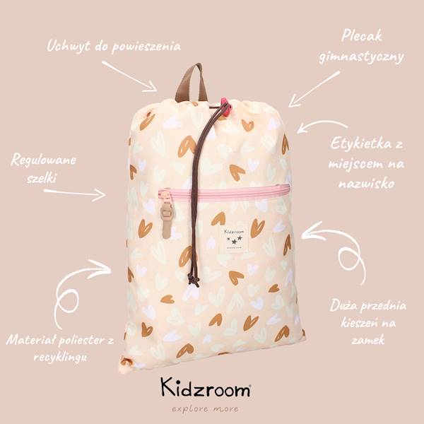 Worek plecak Loving Days Pink KIDZROOM