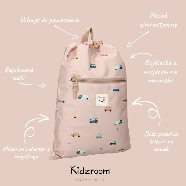 Worek plecak Sweet Cars brown KIDZROOM 