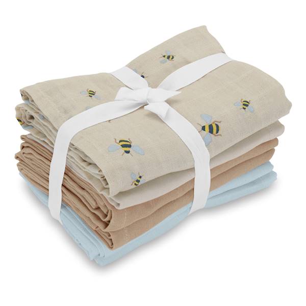 Muślinowe pieluszki 6 pack 70x70 cm Honeybee 