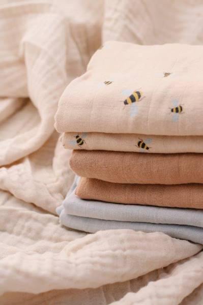 Muślinowe pieluszki 6 pack 70x70 cm Honeybee 