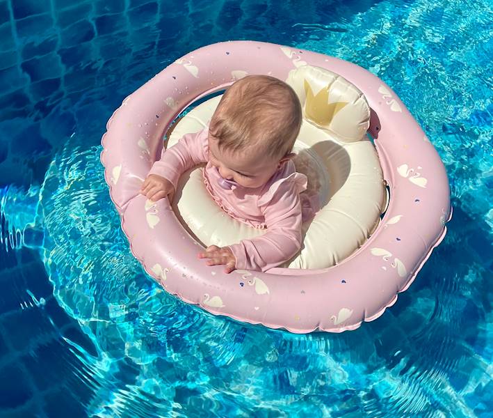 Koło do pływania Baby Rose Swan z siedziskiem 
