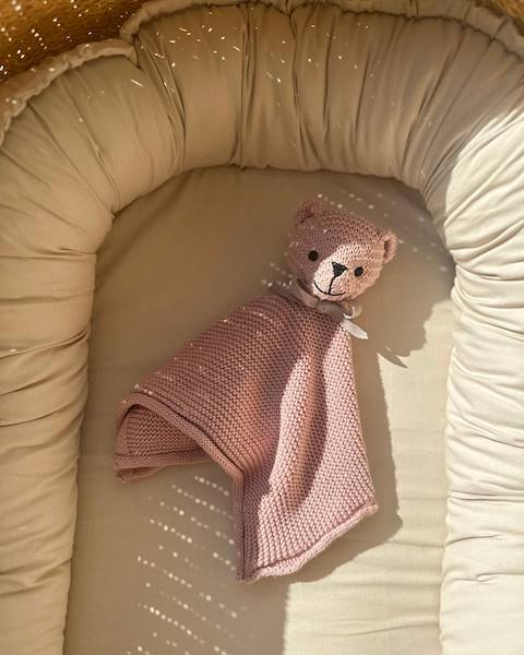 Przytulanka chusteczka Miś Teddy misty rose Vanila