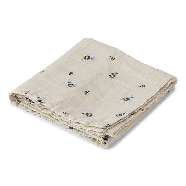 Kocyk muślinowy Swaddle Honeybee 100x100 cm