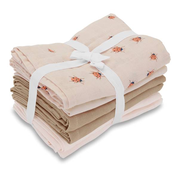 Muślinowe pieluszki 6 pack 70x70 cm Ladybug 