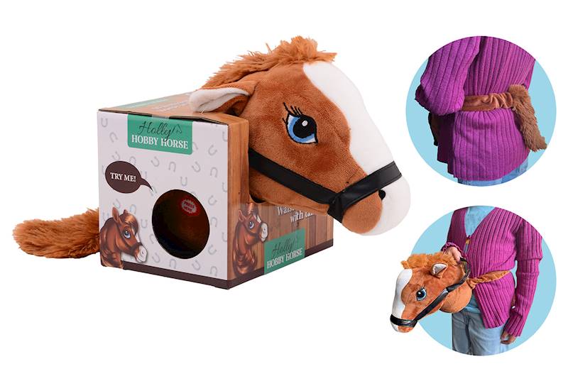 Holly Hobby Horse koń na pasku z ogonem brown 