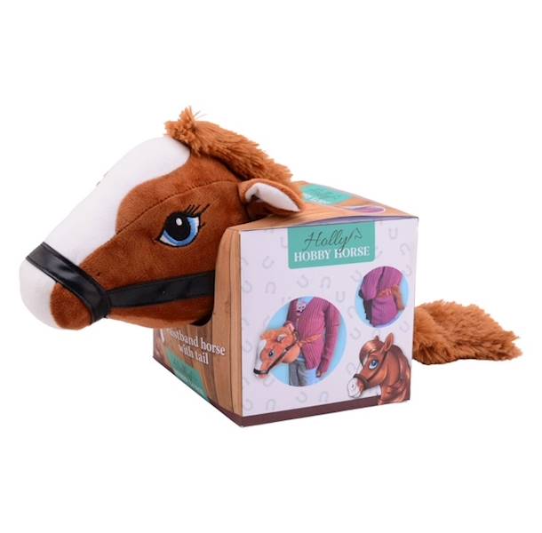 Holly Hobby Horse koń na pasku z ogonem brown 