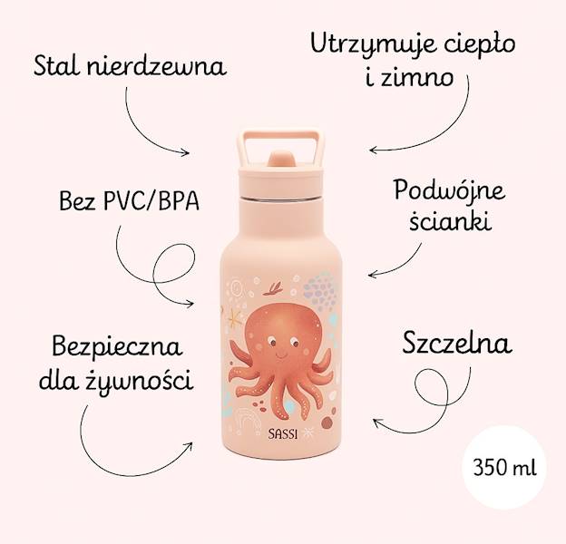 Butelka termiczna 350 ml Ośmiornica SASSI 