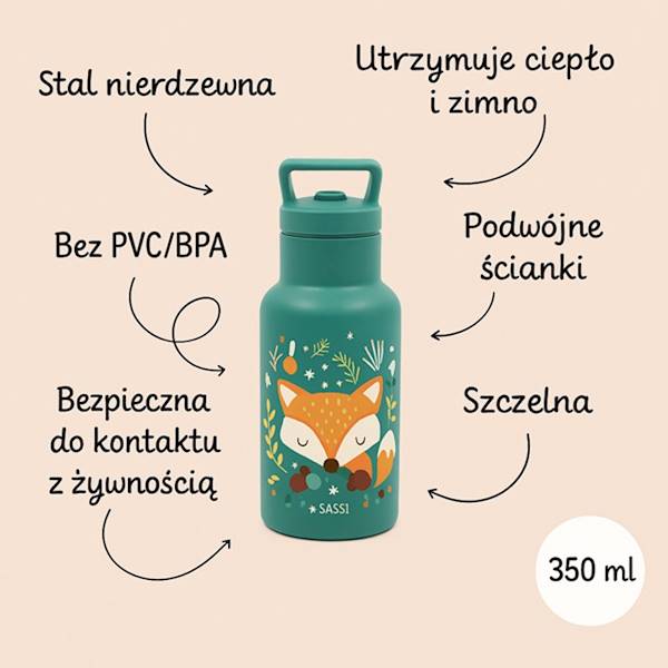 Butelka termiczna 350 ml Lisek SASSI 