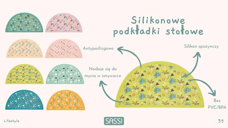Mata podkładka silikonowa na stół Jednorożec SASSI