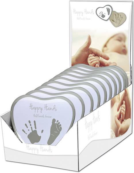 Serce z odciskiem dłoni i stópki 2D Happy Hands 