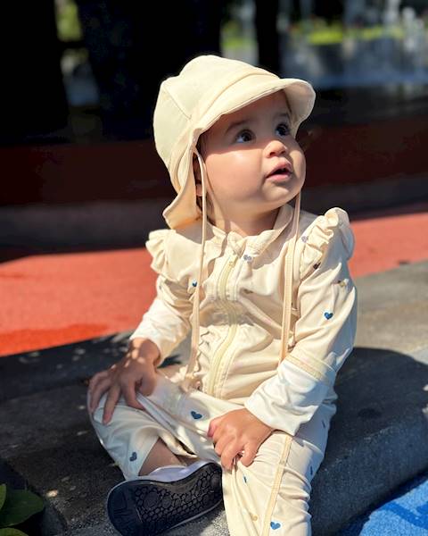 Kapelusz kąpielowy czapka UV milk 0-12 m-cy XXS