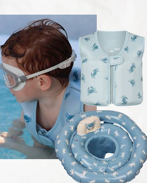 Koło do pływania Baby Blue Craby z siedziskiem 