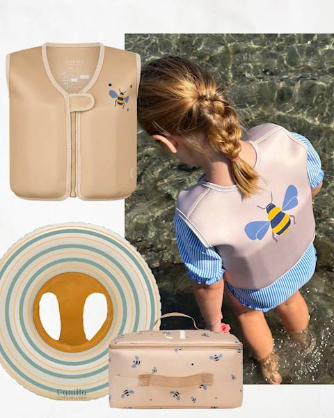 Koło do pływania Baby Striped Amber Vanilla Copenh