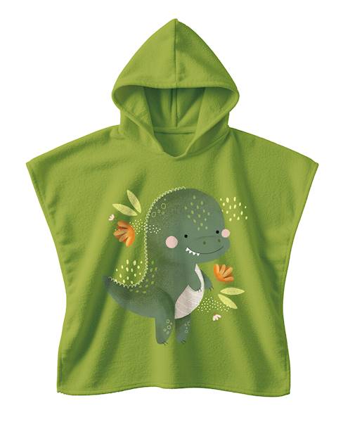 Okrycie kąpielowe z kapturem 100% cotton Dinozaur