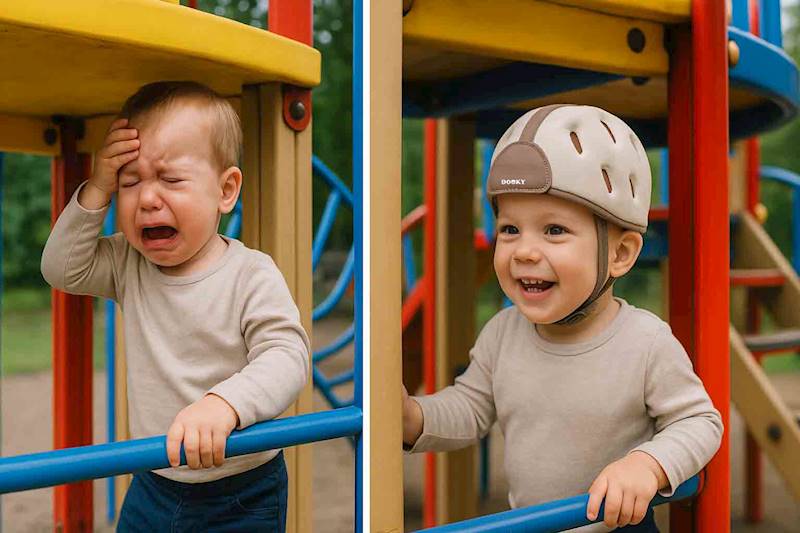 Kask ochronny Dooky do nauki chodzenia 6-24 m-ce