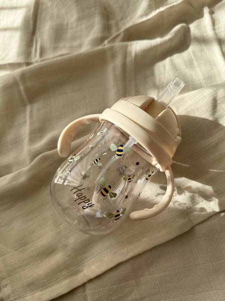 Kubek do picia ze słomką Tritan 300 ml Honeybee 6m