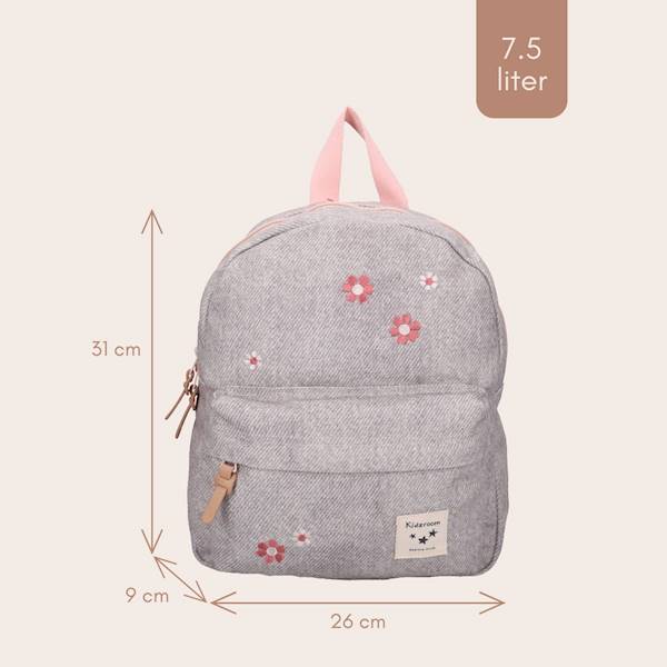 Plecak dla dzieci Blossom grey jeans KIDZROOM 
