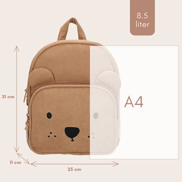 Plecak dla dzieci Beary Excited Brown KIDZROOM
