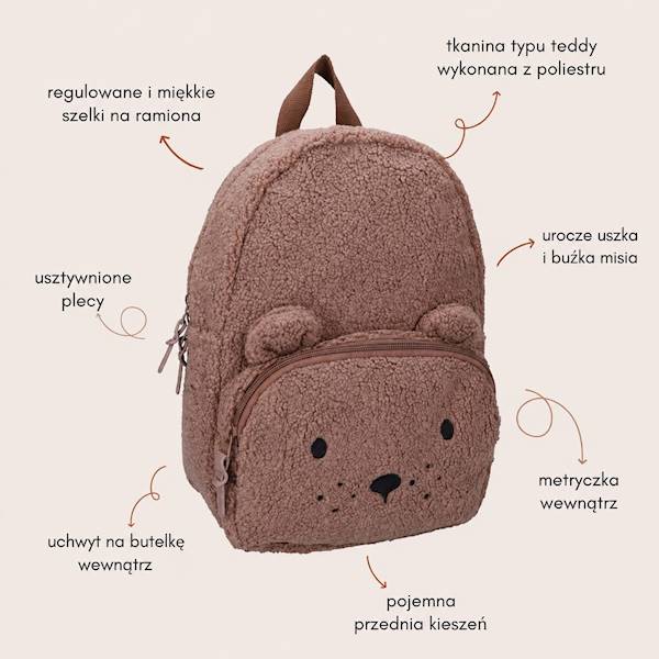 Plecak dla dzieci Comfort FriendsTeddy Bear brown