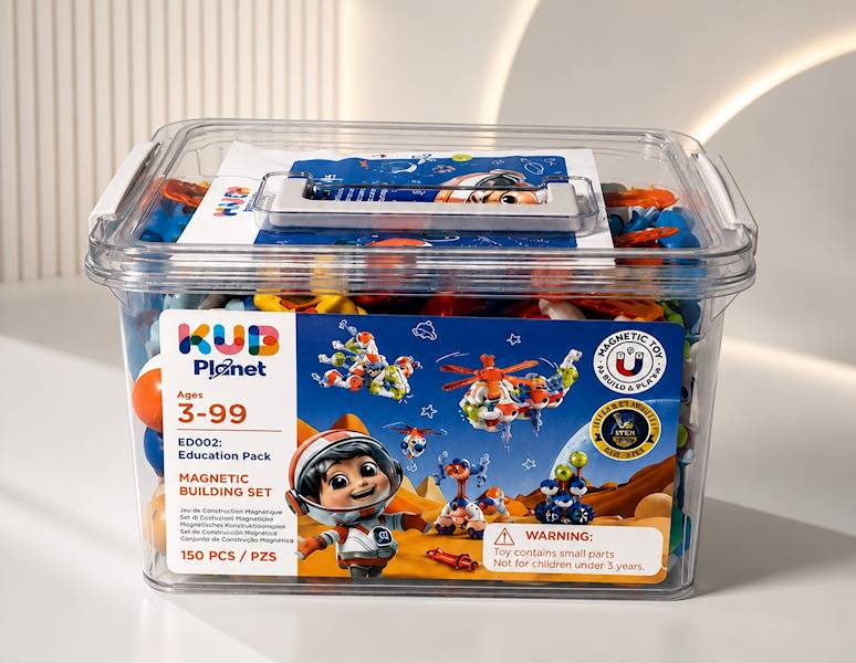 KUB Planet Edu XXL magnetyczne klocki 3D 150 elem.