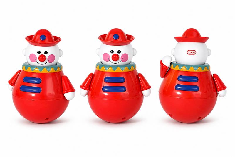 Clown Roly Poly z dzwoneczkiem TOLO BIO 6 m-cy+