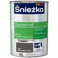 ŚNIEŻKA SUPERMAL EMALIA OLEJNO-FTALOWA SZARY JASNY POŁYSK 0,2L