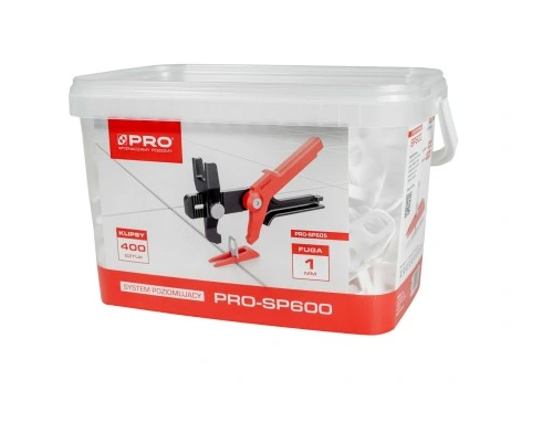 PRO SYSTEM POZIOMUJĄCY KLIPS BIAŁY 1MM 400 SZTUK