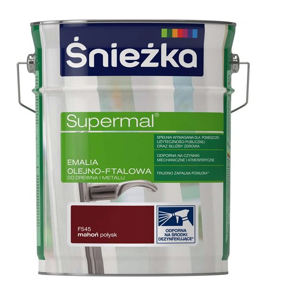 ŚNIEŻKA SUPERMAL EMALIA OLEJNO-FTALOWA MAHOŃ POŁYSK 0,2L