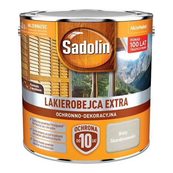SADOLIN LAKIEROBEJCA EXTRA BIAŁY SKANDYNAWSKI 2,5L