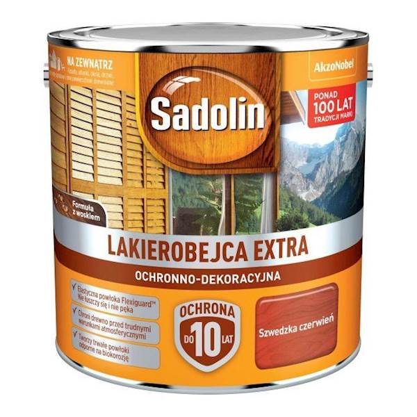 SADOLIN LAKIEROBEJCA EXTRA SZWEDZKA CZERWIEŃ 2,5L