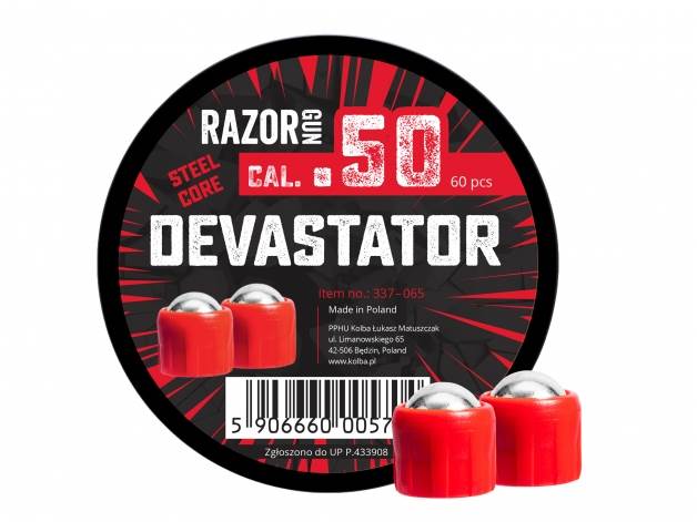Kule metalowe RazorGun Devastator kal. .68  40 szt