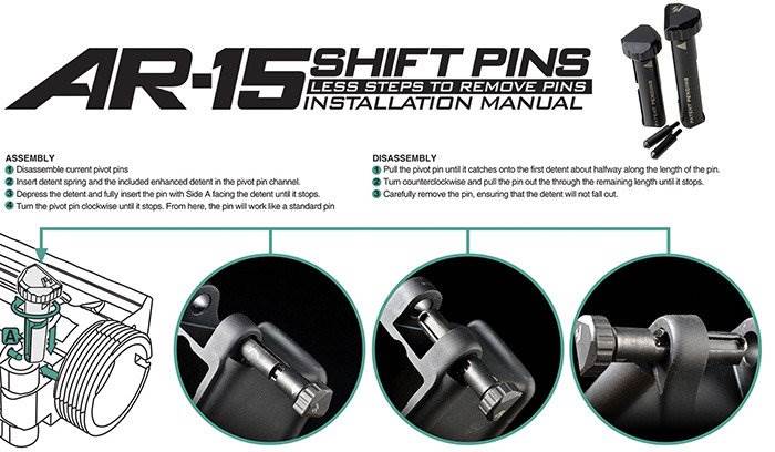 Piny mocujące upper - lower AR15 Strike Industries