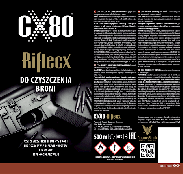 Riflecx Zmywacz do czyszczenia broni 500ml     