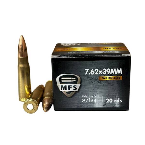 Amunicja GECO FMJ MFS kal. 7,62x39CU 8,0g 124gr