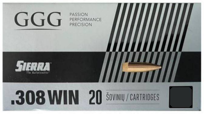 Amunicja GGG .308 HPBT GPX17 190gr 12,3g 1op=20szt
