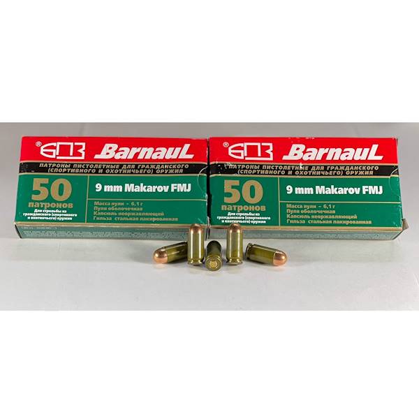 Amunicja Barnaul 9mm Makarov 6,1g FMJ op=50szt.