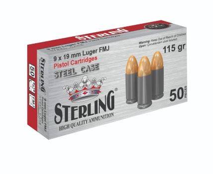 Amunicja 9mm Para STERLING FMJ Steel 7,5g