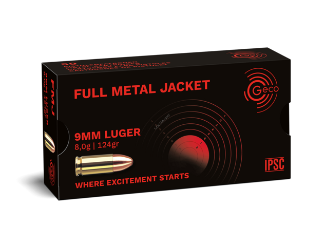 Amunicja GECO 9mm LUGER FMJ 8,0g 