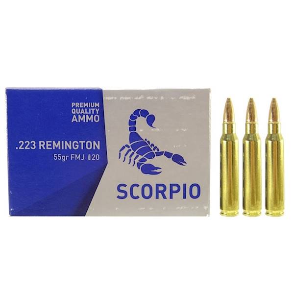 Amunicja SCORPIO .223 Rem. FMJ 3,56g 55gr op.20szt