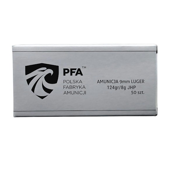 Amunicja 9mm Para FMJ JHP 124gr 8g PFA