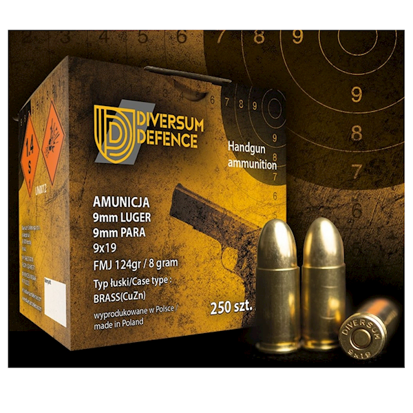 Amunicja 9x19mm 124gr/8,0g Diversum Defence