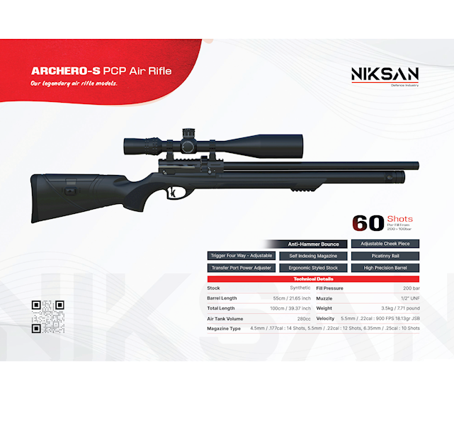 Karabinek pneumatyczny PCP Niksan Archero-S Air Ri