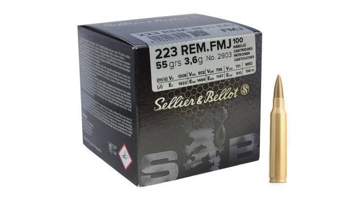 Amunicja S&B .223 Rem. FMJ 3,6g 55gr op.100szt