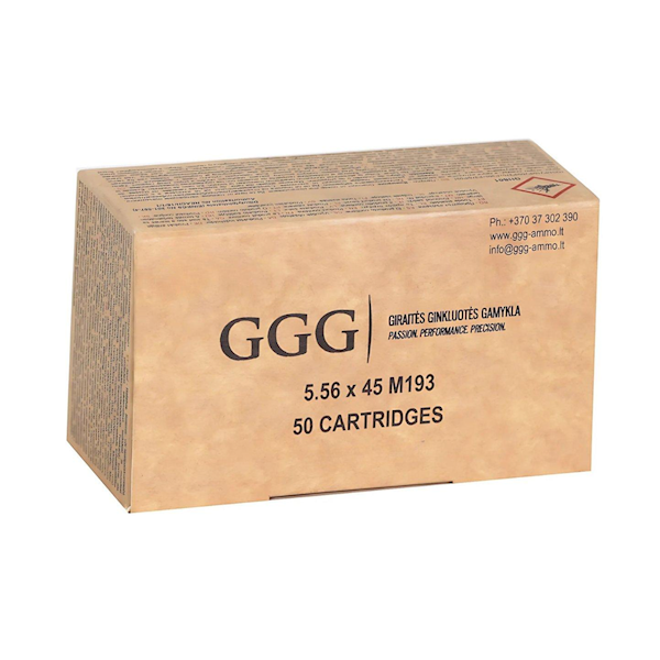 Amunicja GGG 5,56x45NATO/.223Rem. FMJ M193 55gr