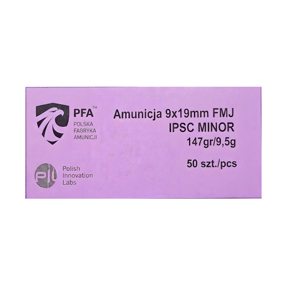Amunicja 9x19mm FMJ PFA 147gr 9,5g