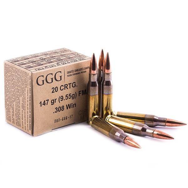 Amunicja GGG .308Win. FMJ GPX11 147gr 9,55g
