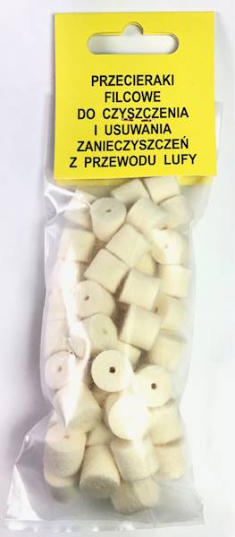 Przecieraki filcowe Łuszczek GIV 50szt. kal. 9